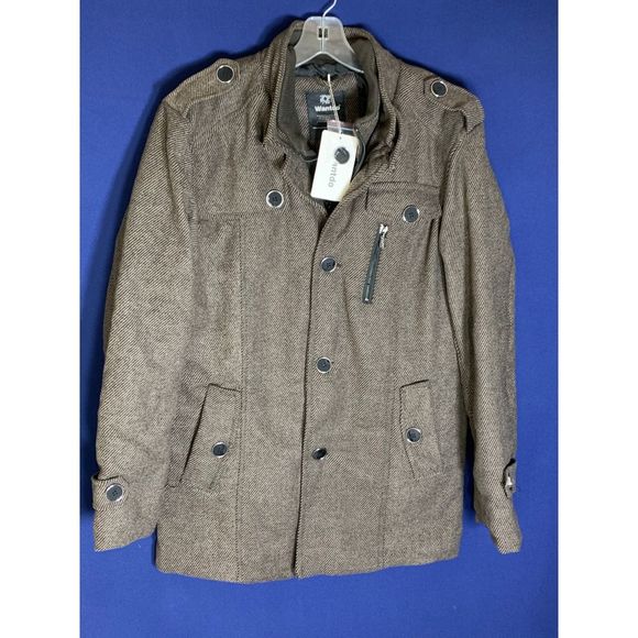 wantdo Other - Wantdo Men's Wool Blend Pea Coat-Coffee